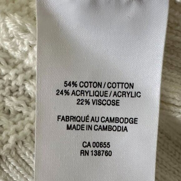 Signature Reitman Soft Knit Button Front V-Neck Cardigan XXS Ivory Boho Chic - Picture 10 of 11